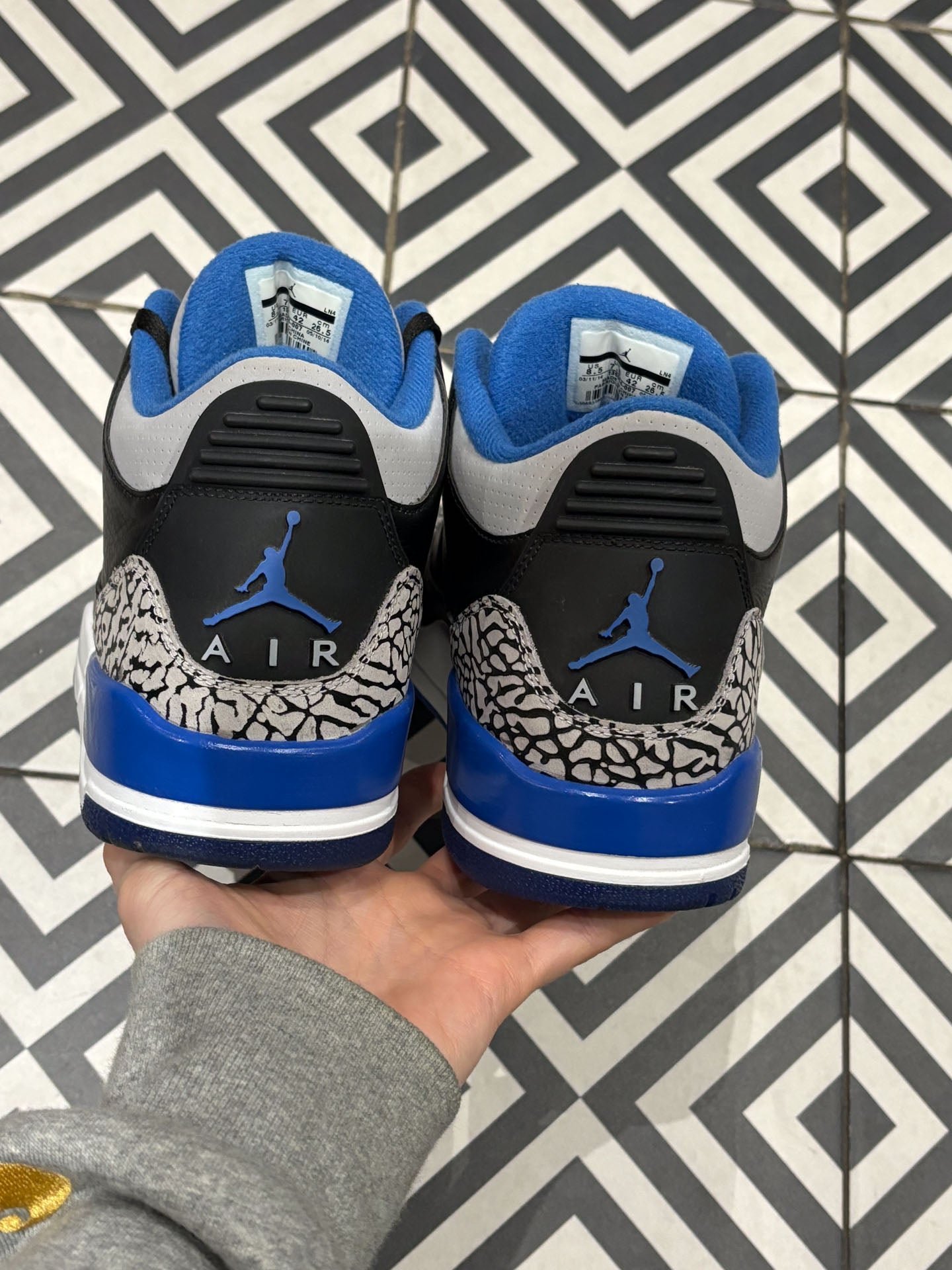Jordan 3 sport blue (Taille 42)