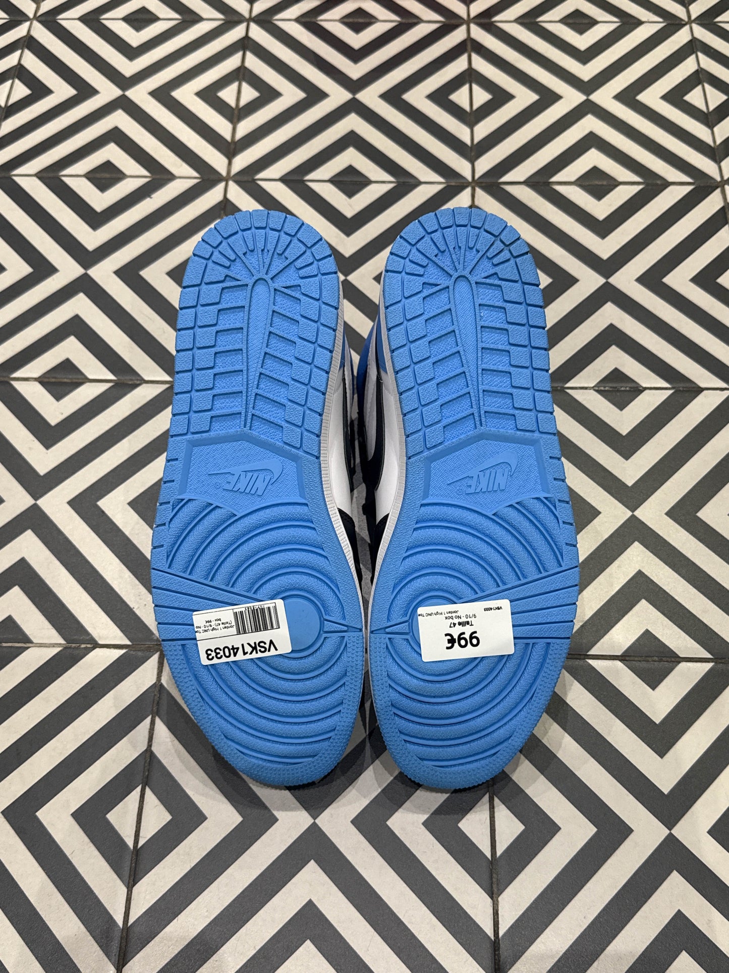 Jordan 1 High UNC Toe (Taille 47)