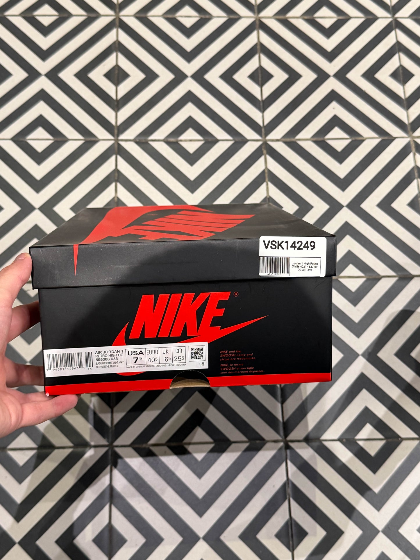 Jordan 1 High Patina (Taille 40,5)