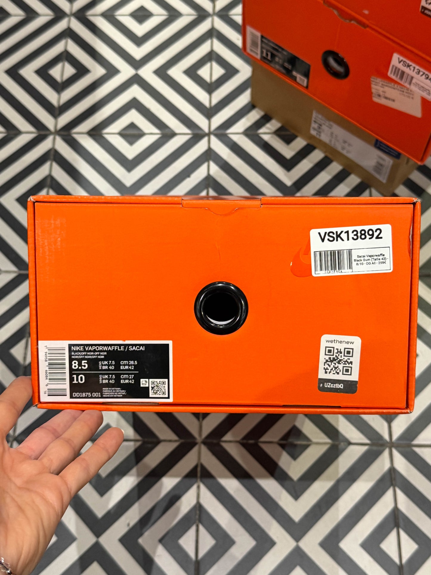 Sacai Vaporwaffle Black Gum (Taille 42)