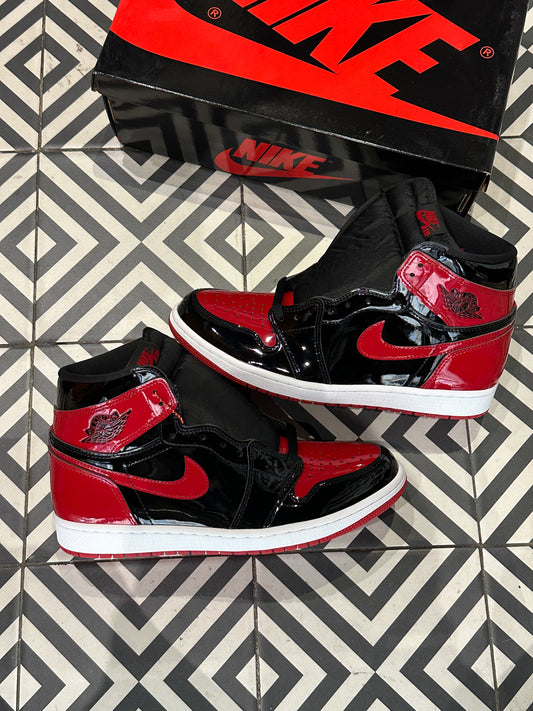 Jordan 1 High Patent Bred (Taille 40,5)