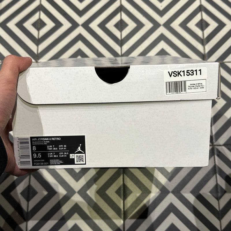 Jordan 4 White Thunder (Taille 41)