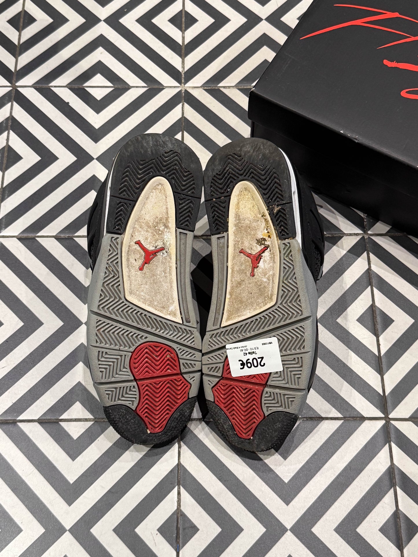 Jordan 4 Black Canvas (Taille 42)