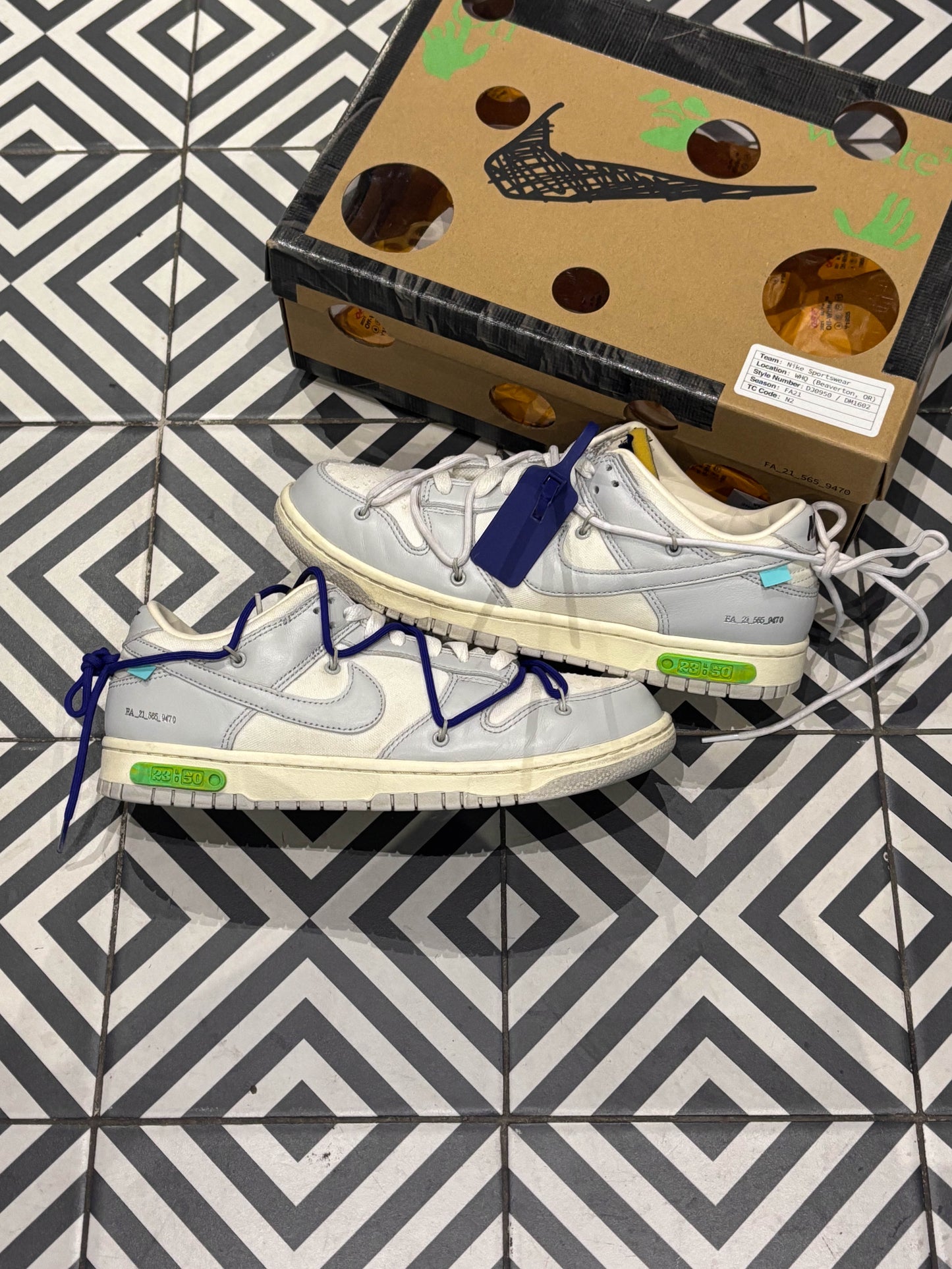 Dunk Low Off White Lot 23/50 (Taille 43)