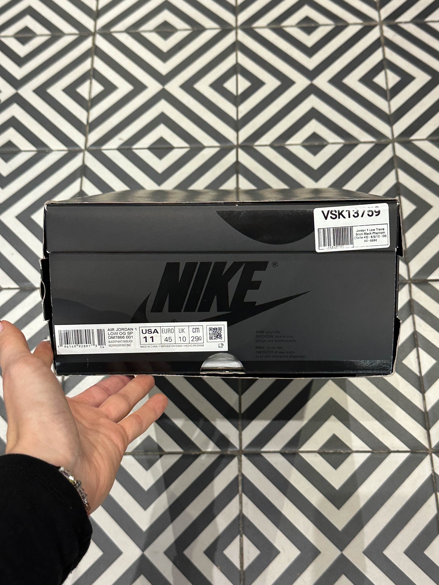 Jordan 1 Low Travis Scott Black Phantom (Taille 45)