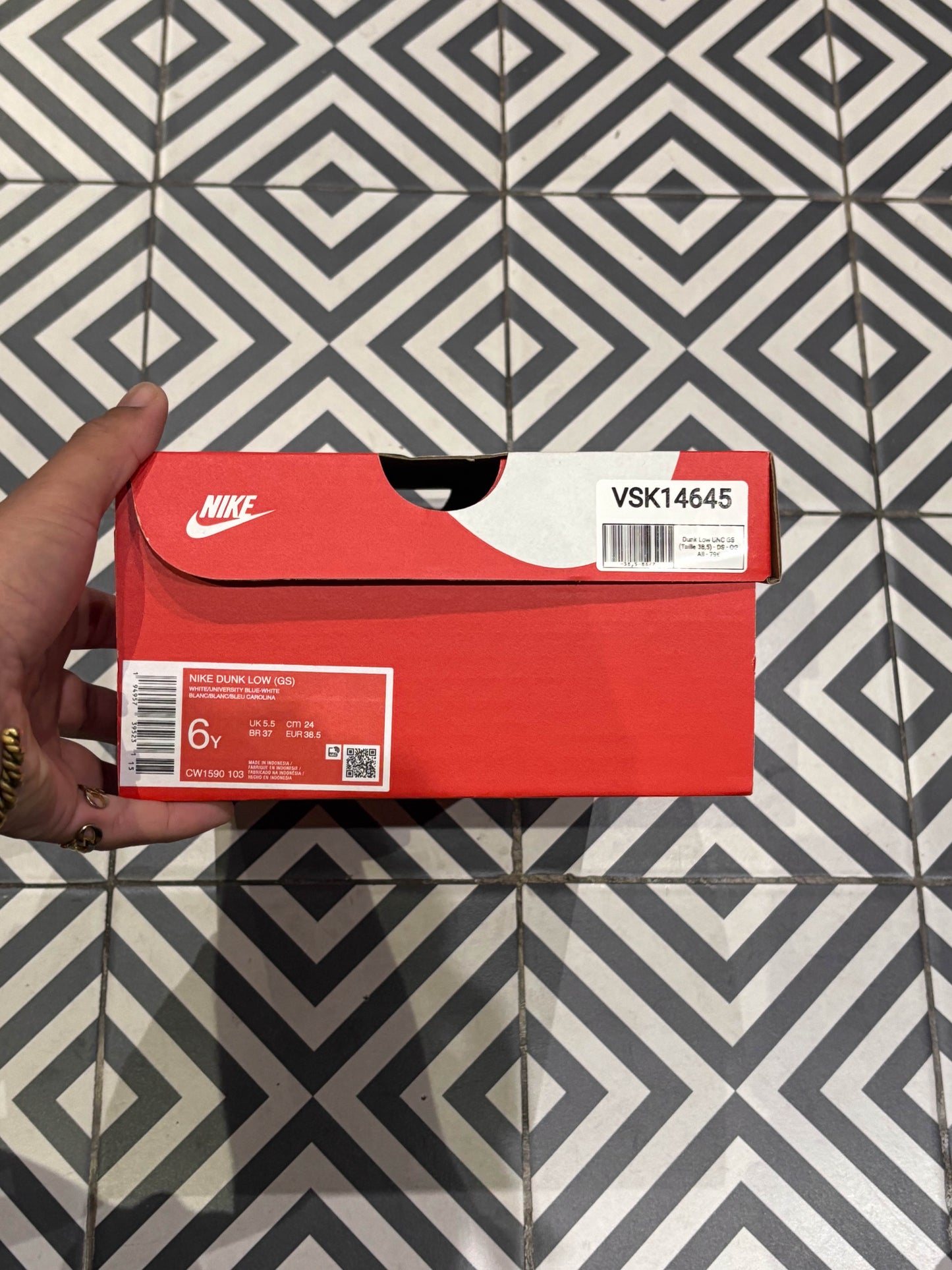 Dunk Low UNC GS (Taille 38,5)