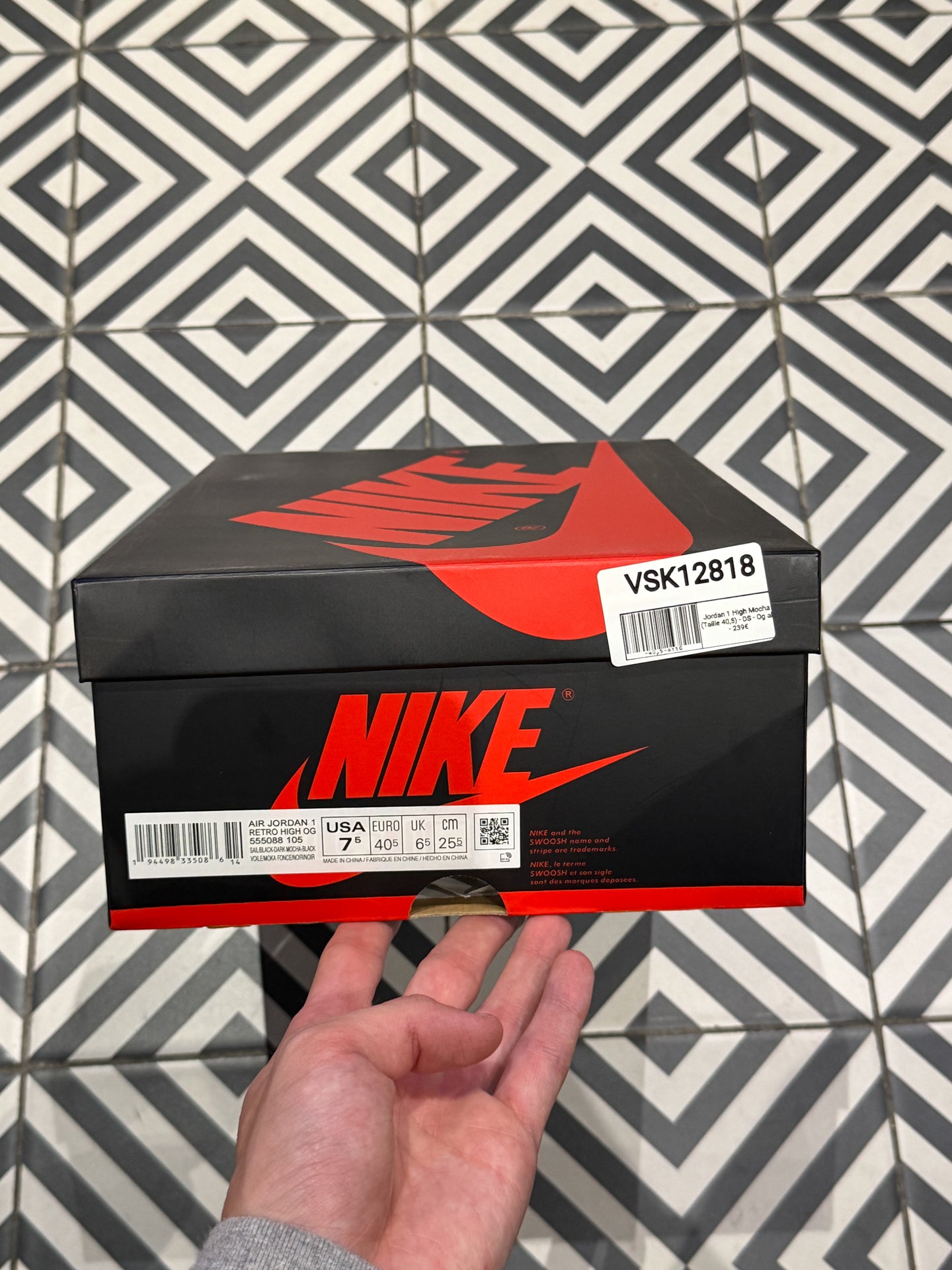 Jordan 1 High Mocha (Taille 40,5)