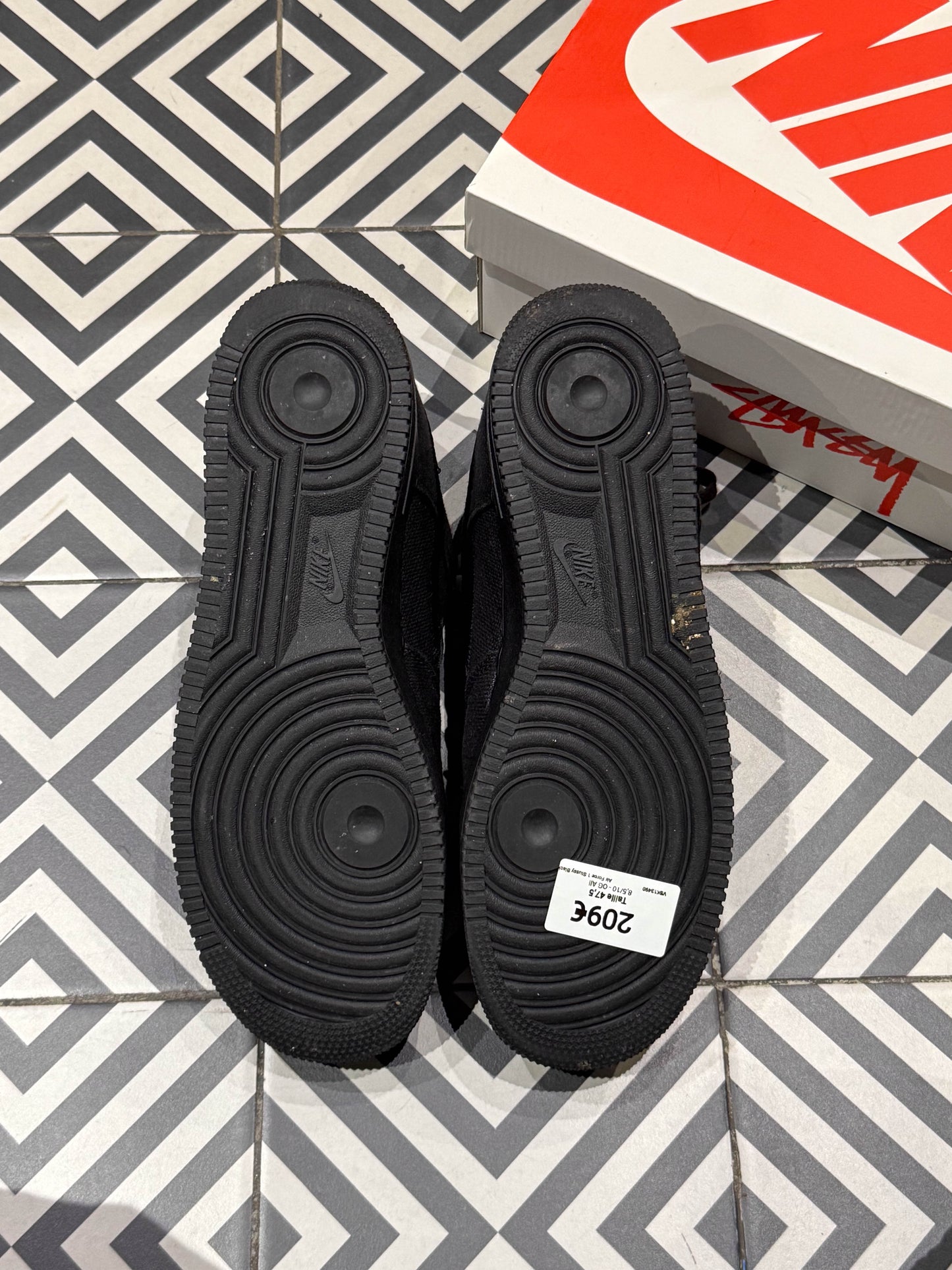 Air Force 1 Stussy Black (Taille 47,5)