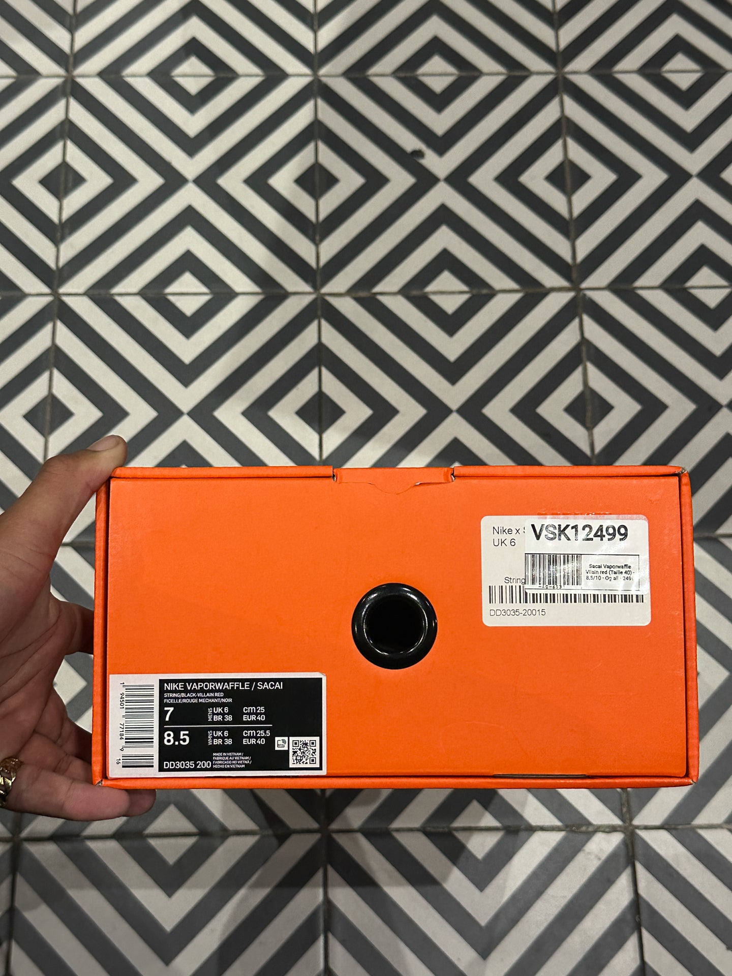 Sacai Vaporwaffle Vilain red (Taille 40)