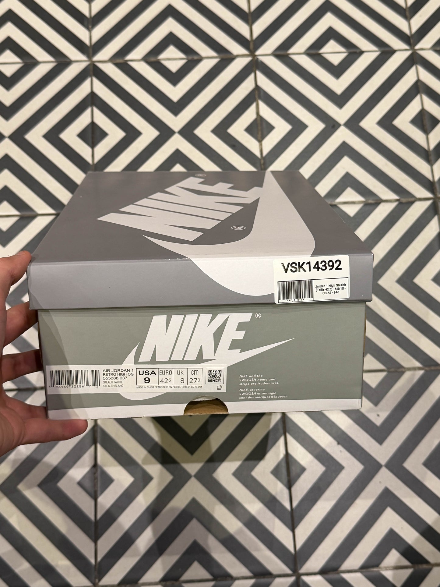 Jordan 1 High Stealth (Taille 42,5)