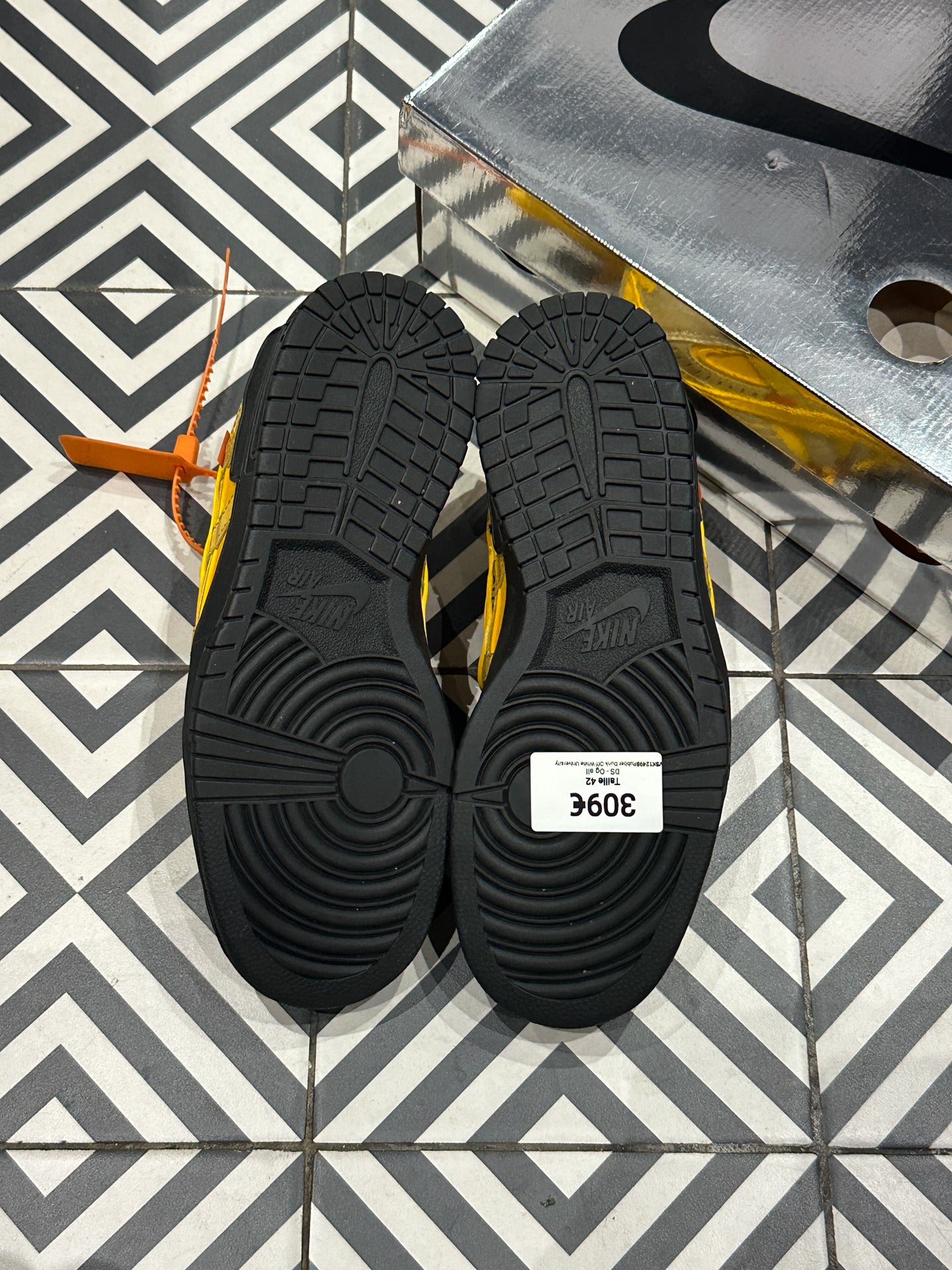 Rubber Dunk Off-White University Gold (Taille 42)