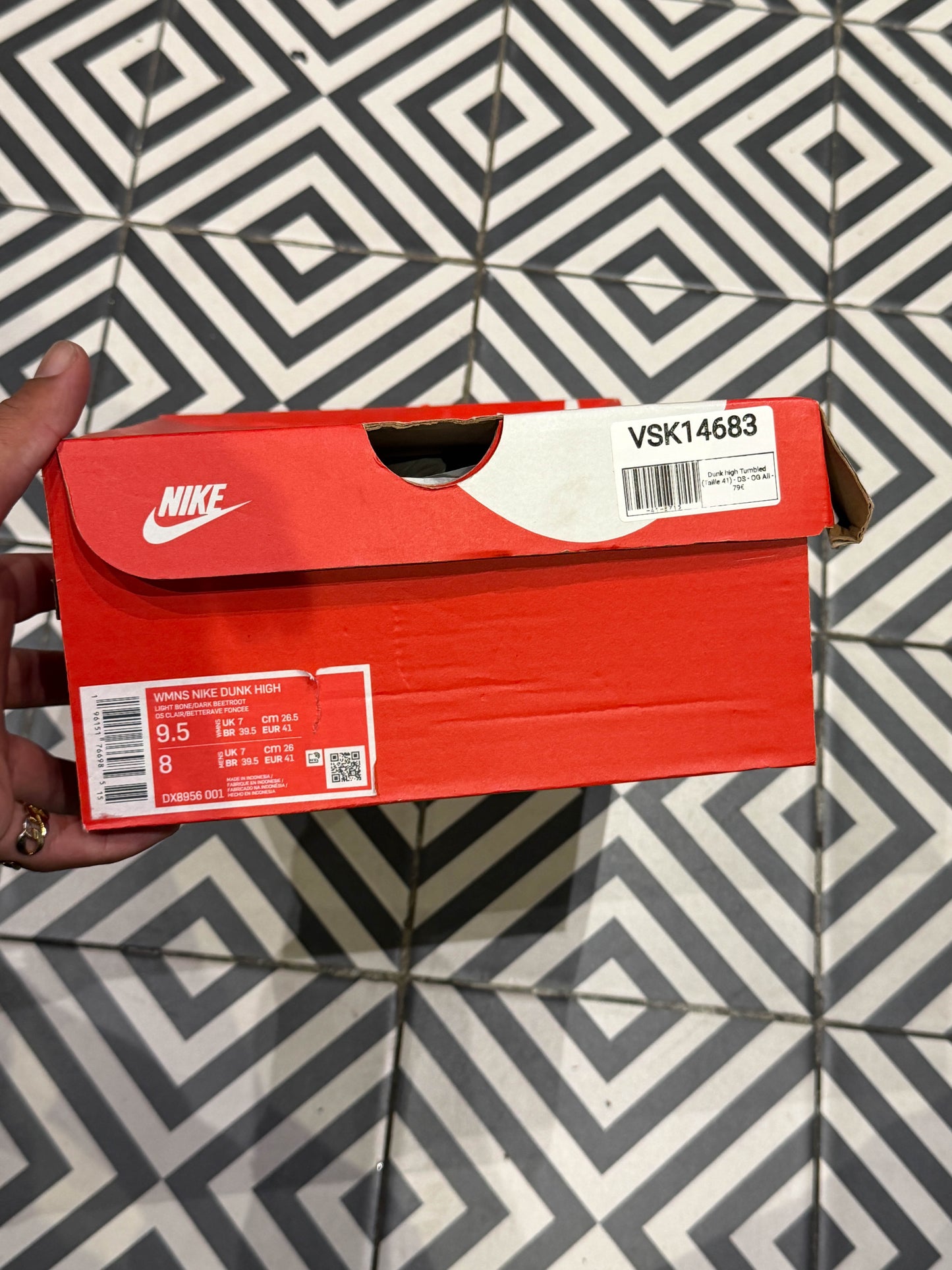 Dunk high Tumbled (Taille 41)