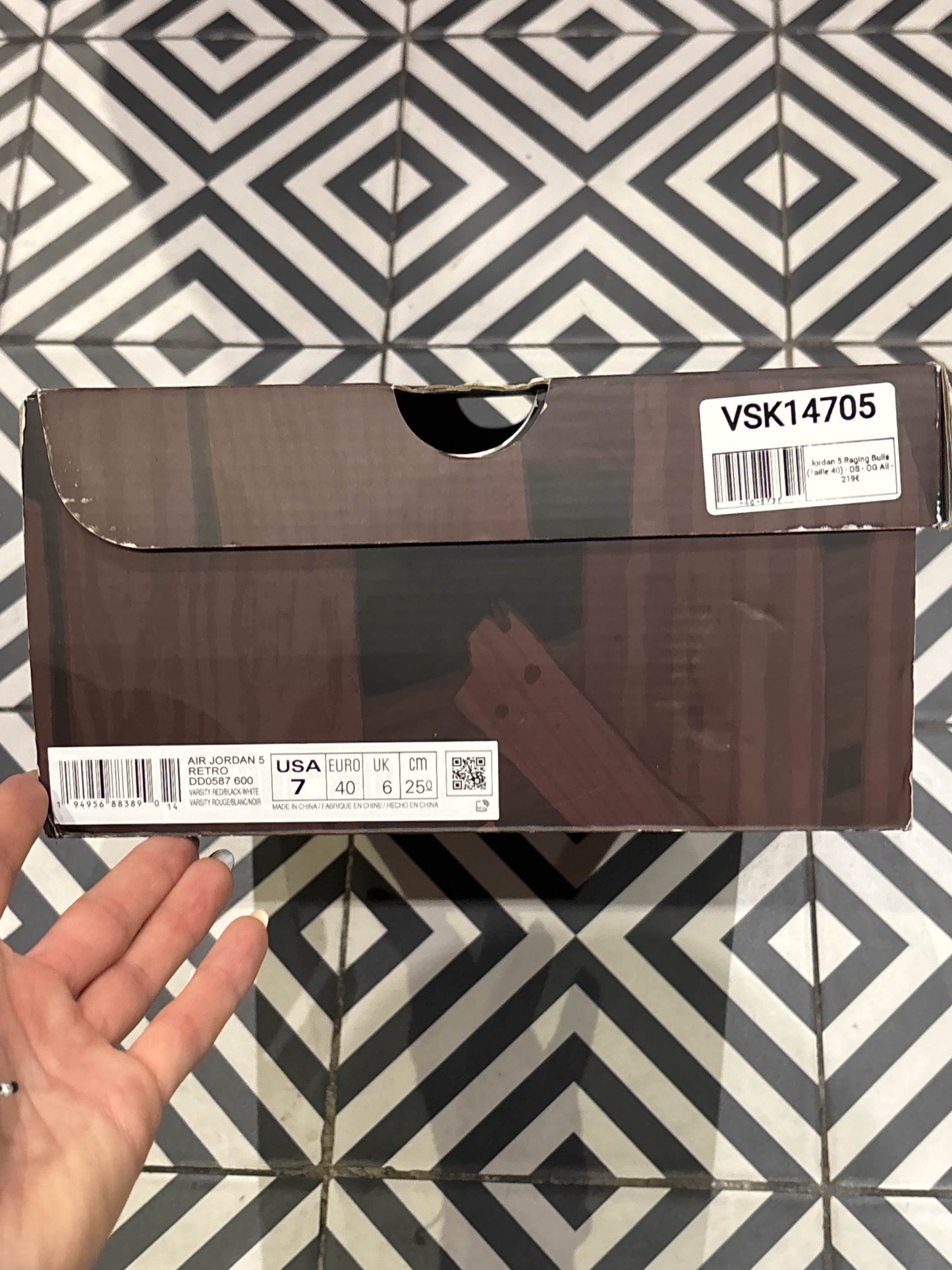 Jordan 5 Raging Bulls (Taille 40)