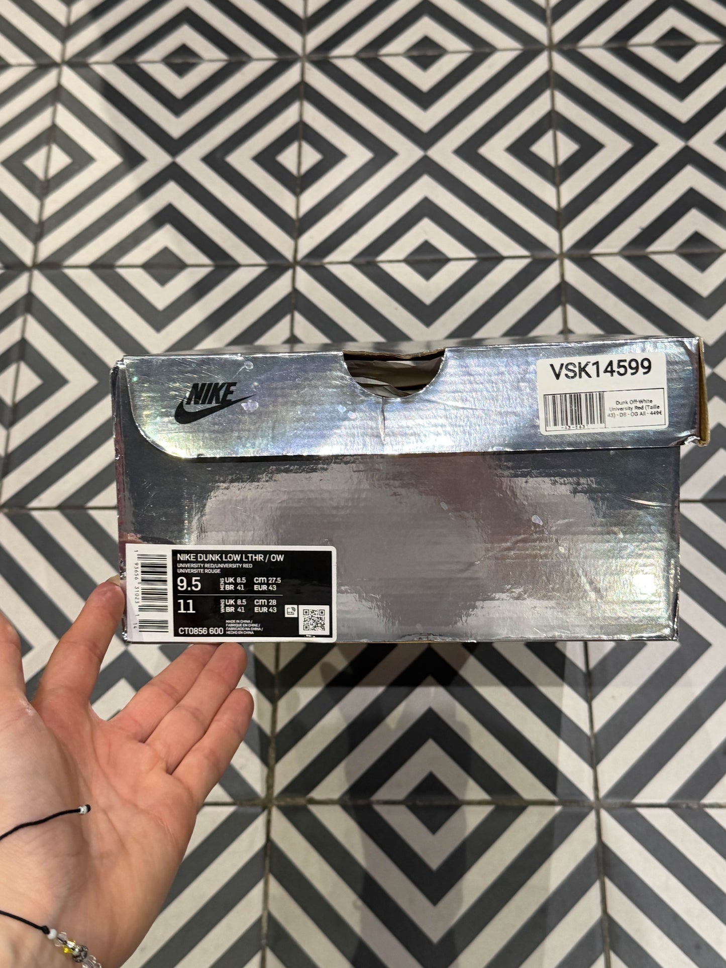 Dunk Off-White University Red (Taille 43)