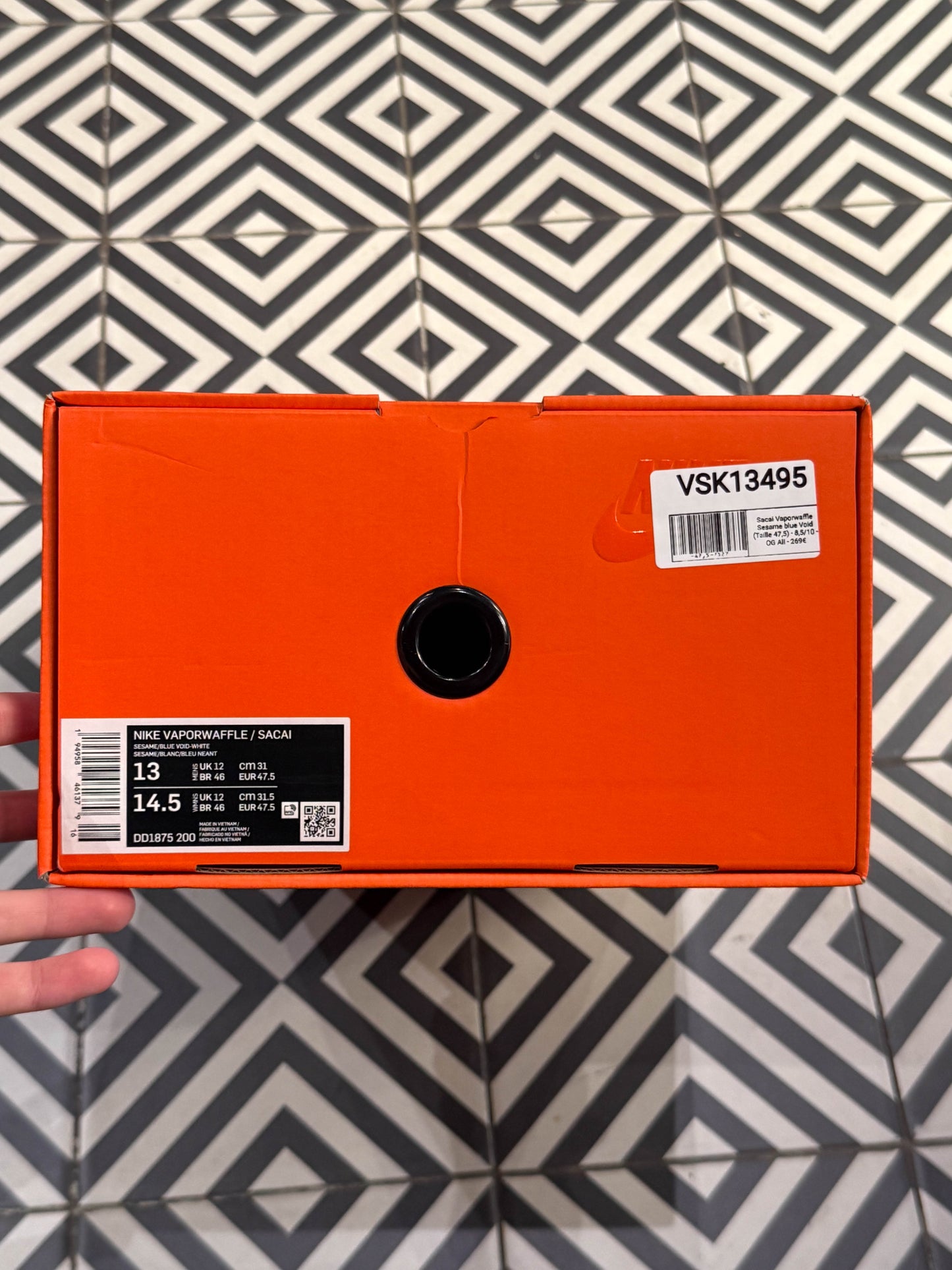 Sacai Vaporwaffle Sesame blue Void (Taille 47,5)