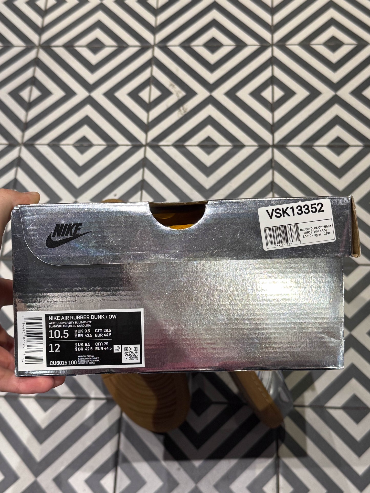 Rubber Dunk Off-White UNC (Taille 44,5)