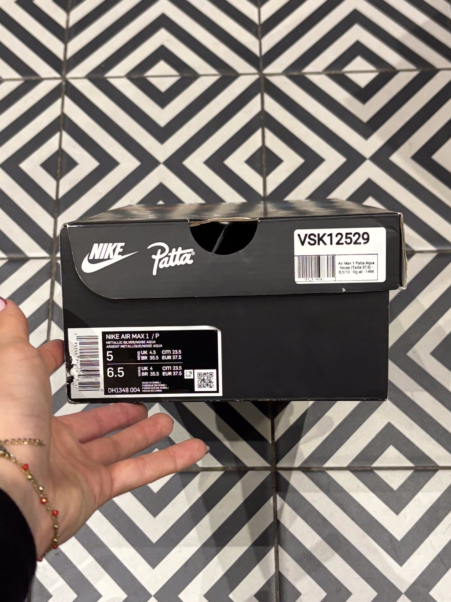 Air Max 1 Patta Aqua Noise (Taille 37,5)